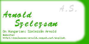 arnold szelezsan business card